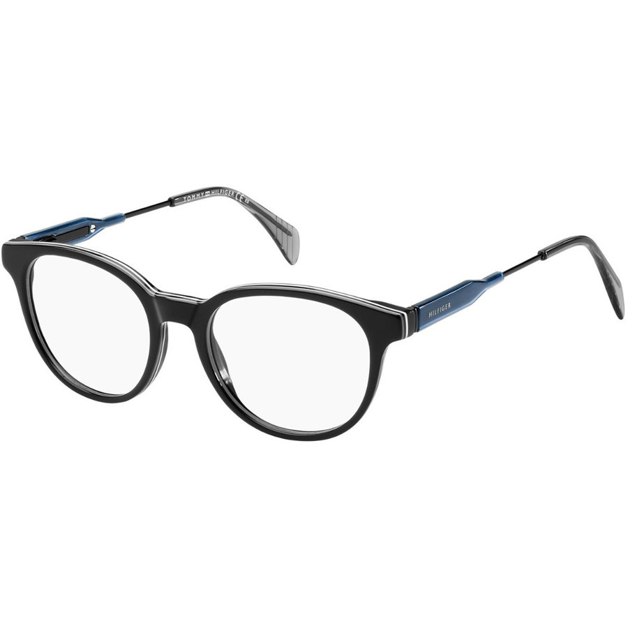 Rame ochelari de vedere unisex TOMMY HILFIGER (S) TH 1349 20D Rotunde Negre originale din Plastic cu comanda online