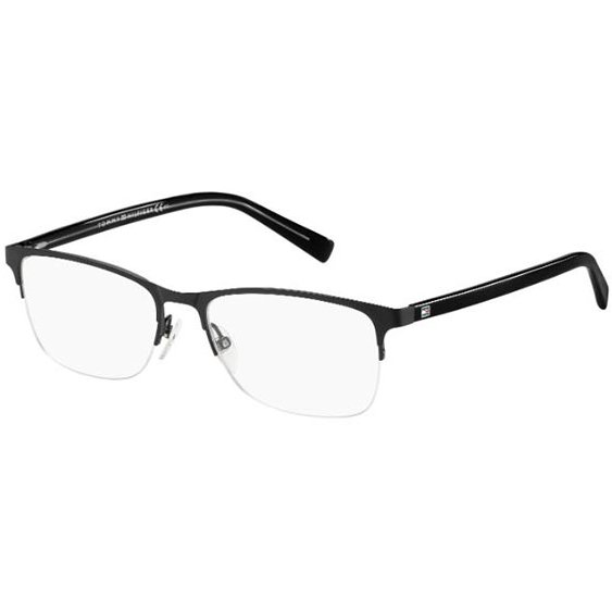 Rame ochelari de vedere unisex TOMMY HILFIGER TH 1453 B0F Rectangulare Negre originale din Metal cu comanda online